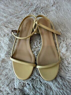 Banana Republic Pale Yellow Strappy Flat Sandals
